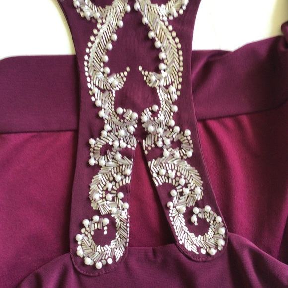 WHBM MAUVE PURPLE EMBELLISHED RACERBACK TANK XS - Picture 13 of 16